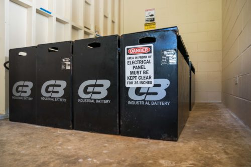 Battery backup array in Beran resort