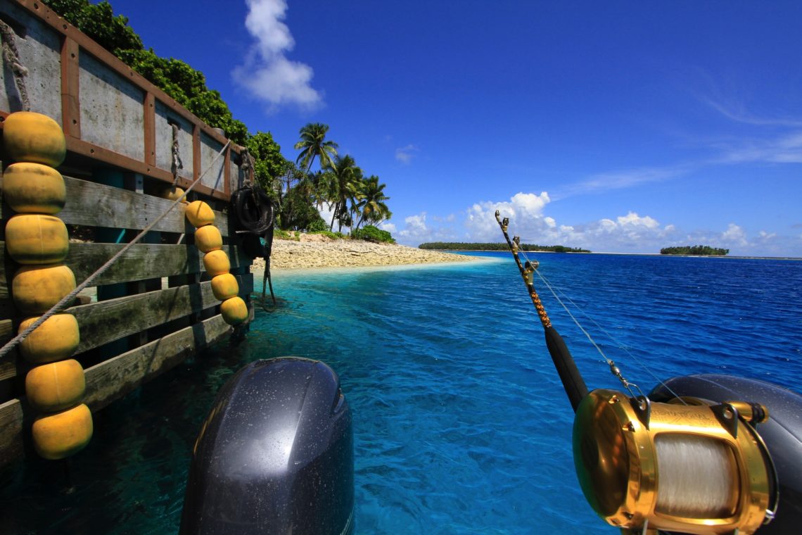 Fishing near the docks in Beran