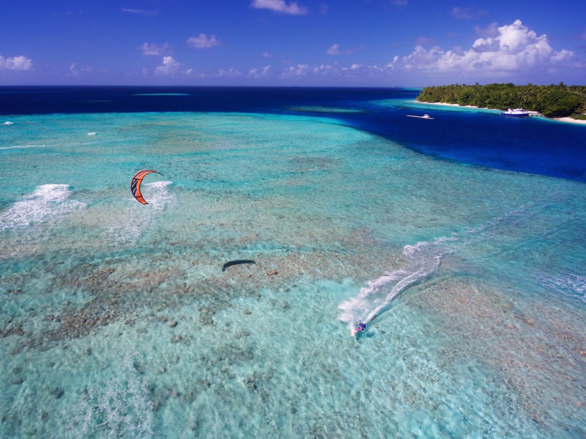 kite surfing in Beran Islands, Marshall