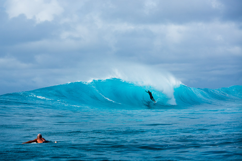 Surfing the waves in Beran Island