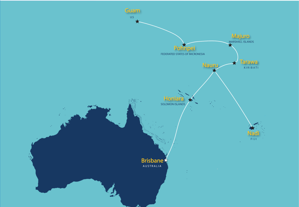 Overview from Nauru to Marshall islands