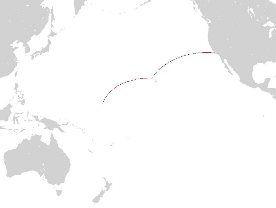 Overview from LAX to Marshall islands