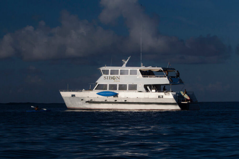 Sibon Jaya Surf Boat in the Mentwais Islands