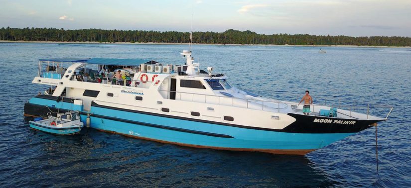 Moon Palikir Surf Boat in the Mentwais Islands