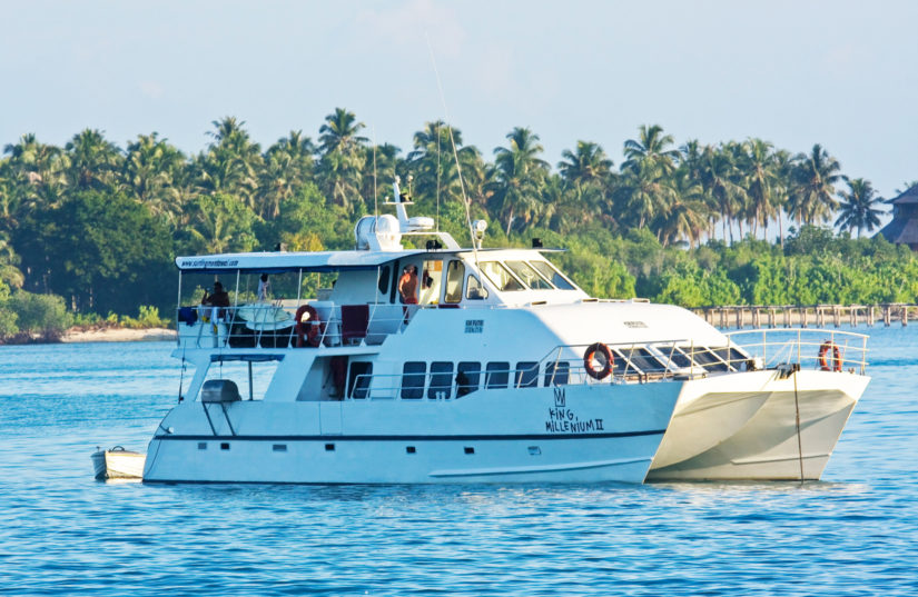 King Mellenium II Surf Boat in the Mentwais Islands