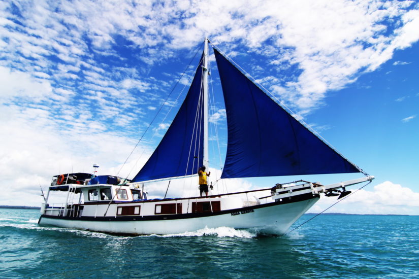 Nusa Dewata Surf Boat in the Mentwais Islands