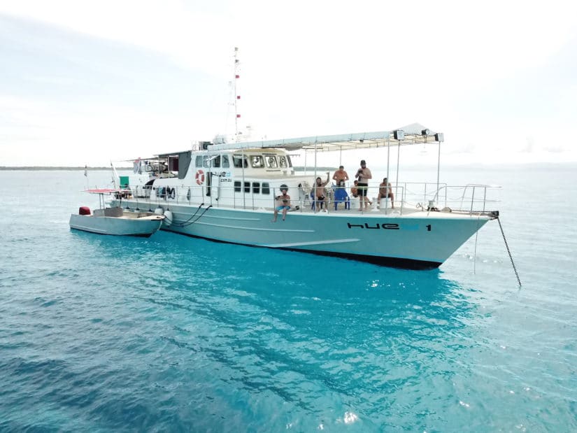 Huey 1 Surf Boat in the Mentwais Islands