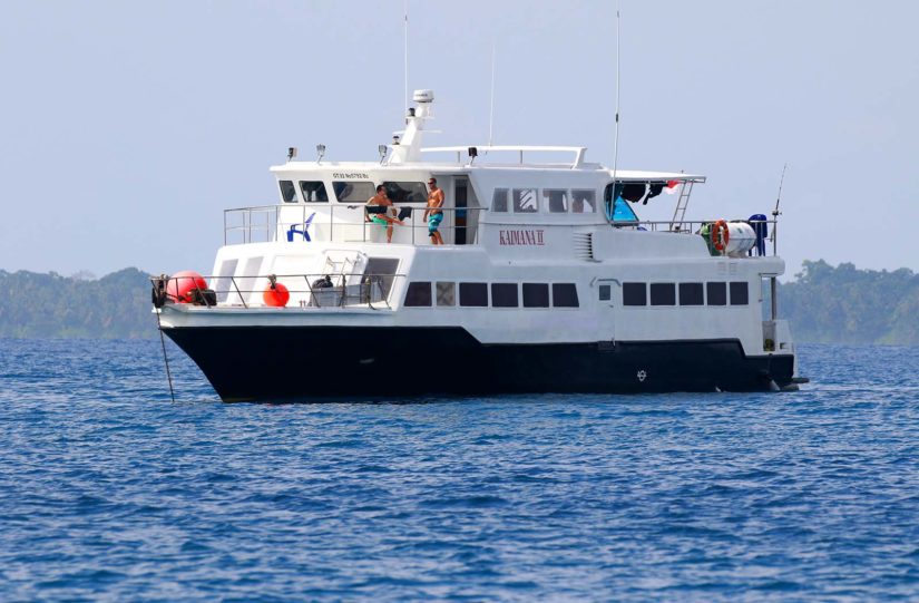 Kai Dua (Kaimana II) Surf Boat in the Mentwais Islands