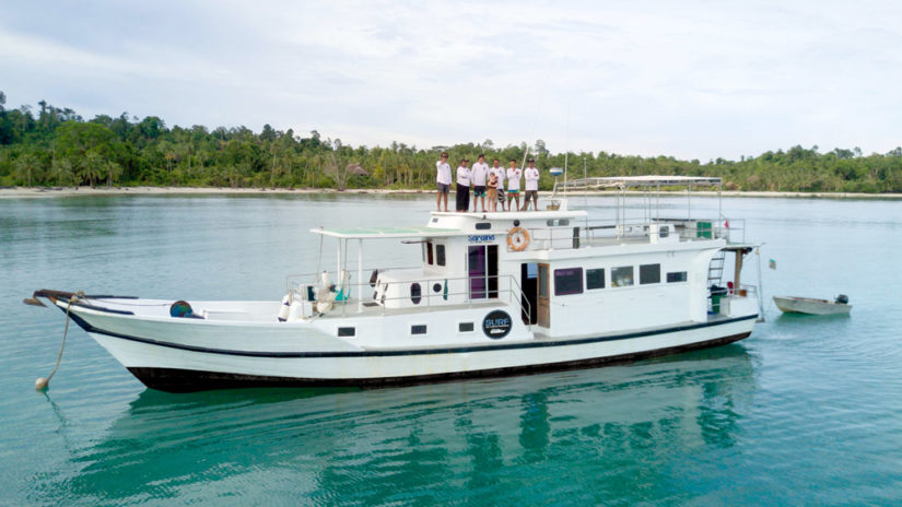 Saraina Surf Boat in the Mentwais Islands