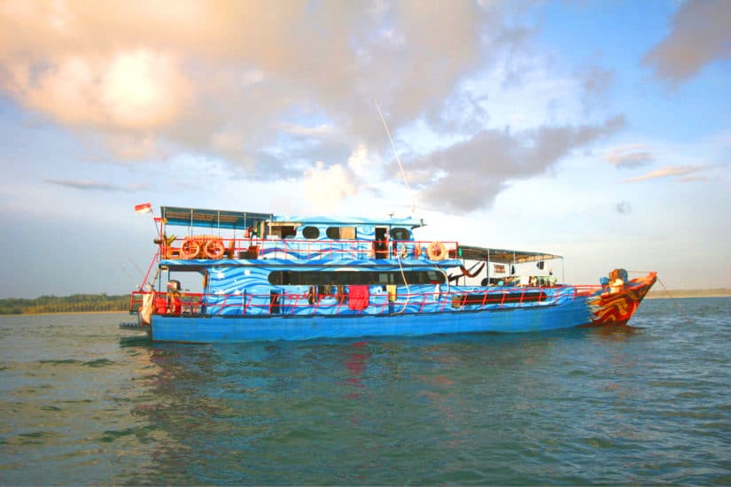 Southern Cross Surf Boat in the Mentwais Islands